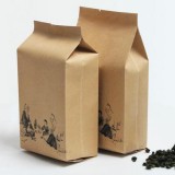 廠家直供定做30絲八邊封牛皮紙袋開窗拉鏈自立食品包裝袋